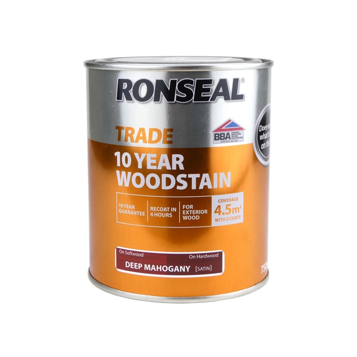 Ronseal 10 Year Woodstain Deep Mahogany750ml